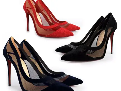 Christian Louboutin Galativi 100mm High Heel 3D model