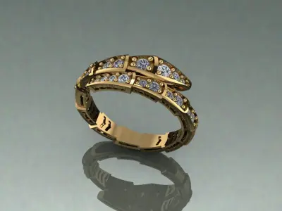 Tried Fusion Snake Ring 3D print model
