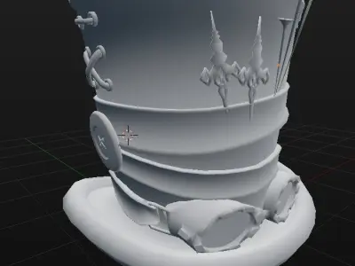 Mad Hatters Hat Low-poly 3D model