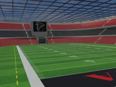 Atlanta Falcons - American Football Stadium Low-poly 3D model