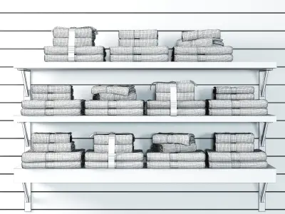 Set of towels 3D model