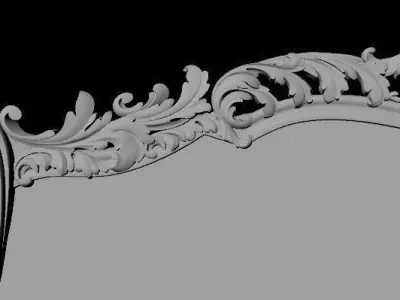 bed headboard 3D model 3