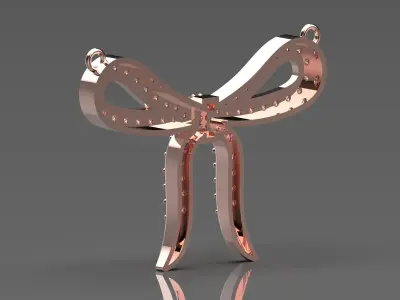 Bow tie jewelry necklace jp0265 3D print model