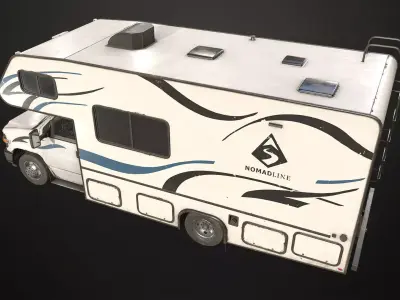 Class C RV Motorhome Low-poly 3D model