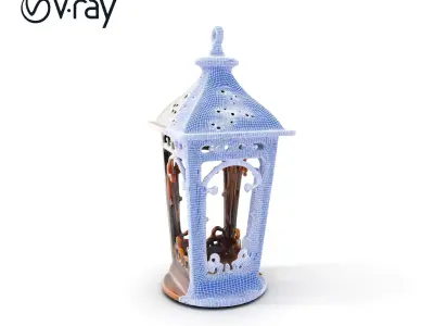 Ornate Vintage Lantern Model Pack Low-poly 3D model