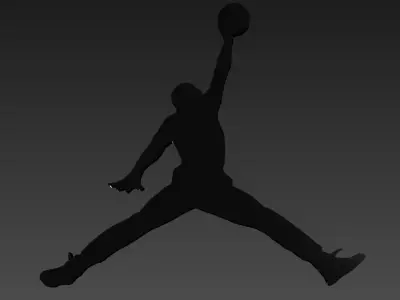 air jordan logo 3D print model