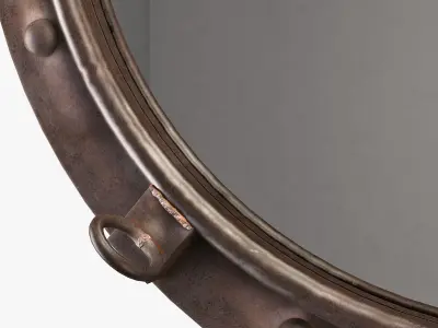 Cyan design porto rustic bronze mirror 3D model