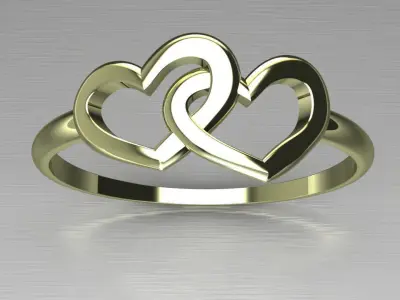Heart ring 15 3D print model
