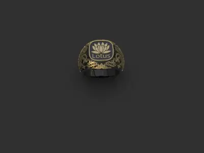 Luxury Lotus Ring 3D print model