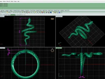 snake ring Free 3D print model purchase