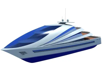 Futuristic Luxury Yacht 3 3D model
