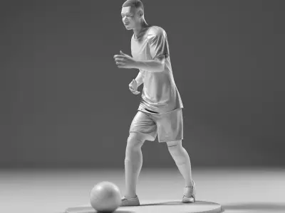 Footballer 05 Run 01 Stl 3D print model