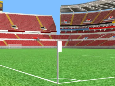 Fictional old stadium 3 - Football club arena 3D model
