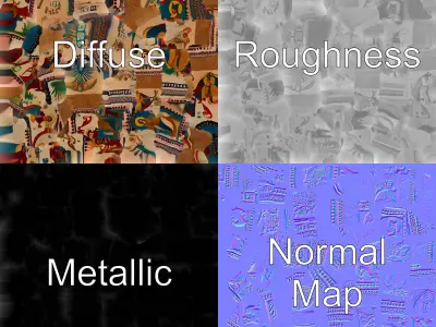 Byzantine Mosaic Panel Religious Iconography model pack Low-poly 3D model