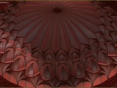 Islamic dome decorated 3D model