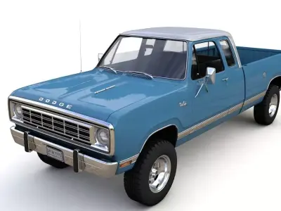 Dodge Power Wagon W200 ClubCab S2 1976 3D model
