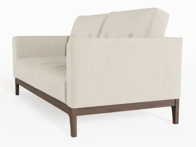 Calvers Sofa with pillows and blanket 3D model