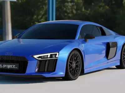 Audi R8 V10 Plus Model Without Interior 3D model