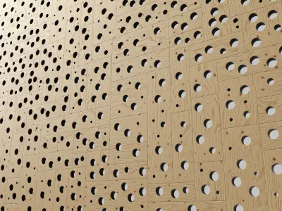 Panel wood board hole n1 3D model