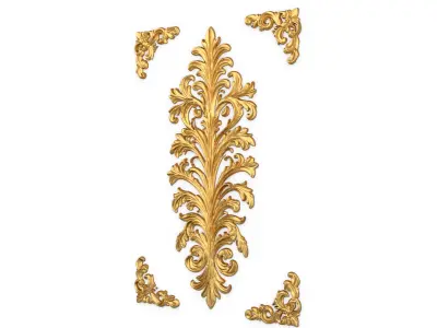 Classic decor ornament carved 45 3D model
