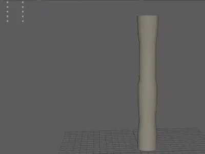 Column tall wooden pole Free low-poly 3D model