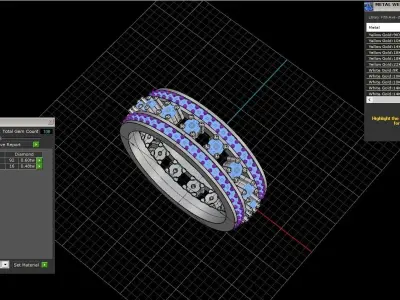 Wedding ring model 307 3D print model