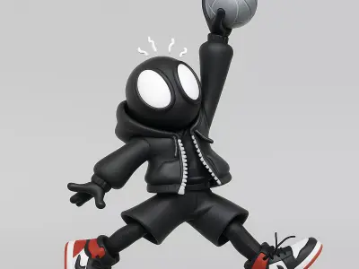 Spiderman Air Jordan 1 Chibi toy 3D print model