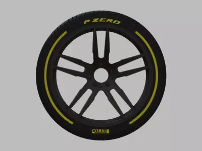 Miniature Enkei SS05 Rim and Tire - 3D Print - No Textures 3D print model