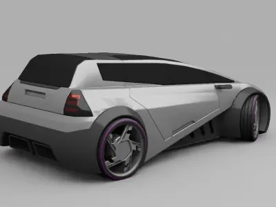sci-fi  car  3D model