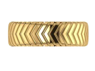 tire pattern style wedding band  3D print model