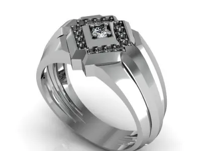 man daimond ring 3D print model