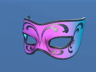 Fun mask carnival 3D model