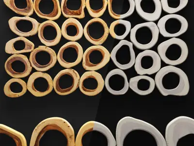 Slice Wall Panel Rectangle 3D 3D model