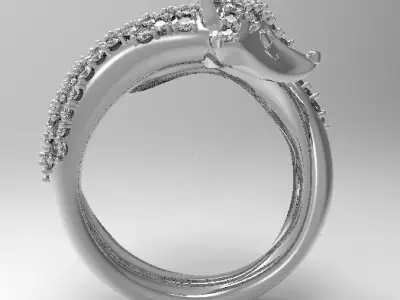 Fox ring pave 3D model