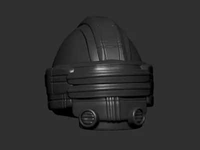 helmet high poly sculpt 3d printable ver 7 3D model 3D model 36