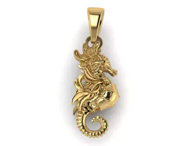 BABY SEA HORSE PENDANT 3D PRINTABLE MODEL 3D print model
