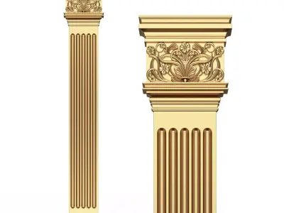 Column Capital 01201 Low-poly 3D model