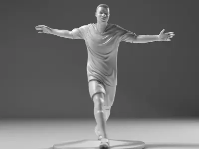 Footballer 05 Glory Run 02 Stl 3D print model