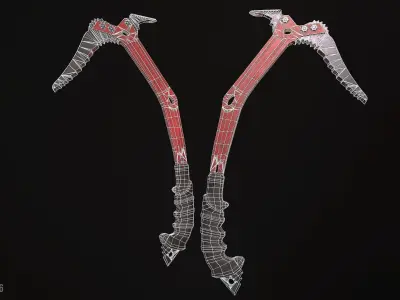 Climbing Axe Low-poly 3D model