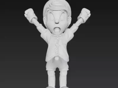 Pinocchio awakening up 3D print model