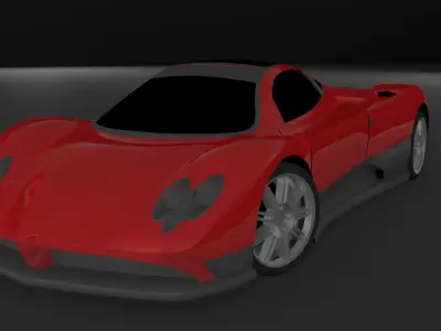 Pagani Zonda F Low-poly 3D model