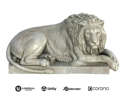 Statue 016 Low-poly 3D model