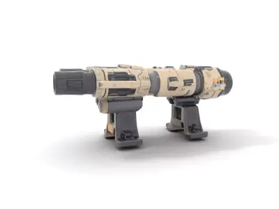 Futuristic Tactical Weapon Model Pack Low-poly 3D model