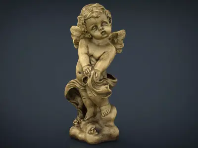 Golden Angel Low-poly 3D model