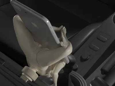 Car phone holder 3D print model