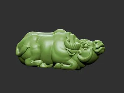 buffalo chinese zodiac bull 3D print model