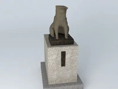Hachiko Statue Free 3D model