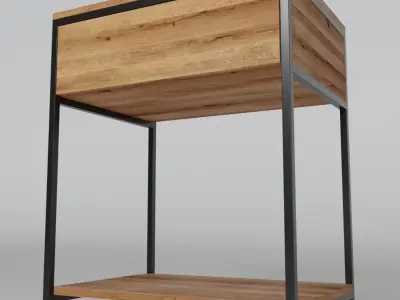 Small table with drawer 3D model