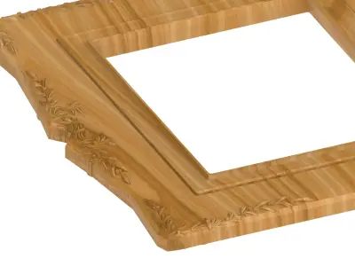 Carved picture frame STL 3D model 94