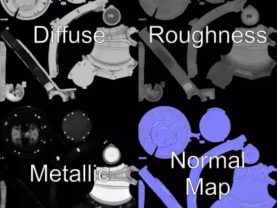 Industrial Ventilation Device model pack Low-poly 3D model